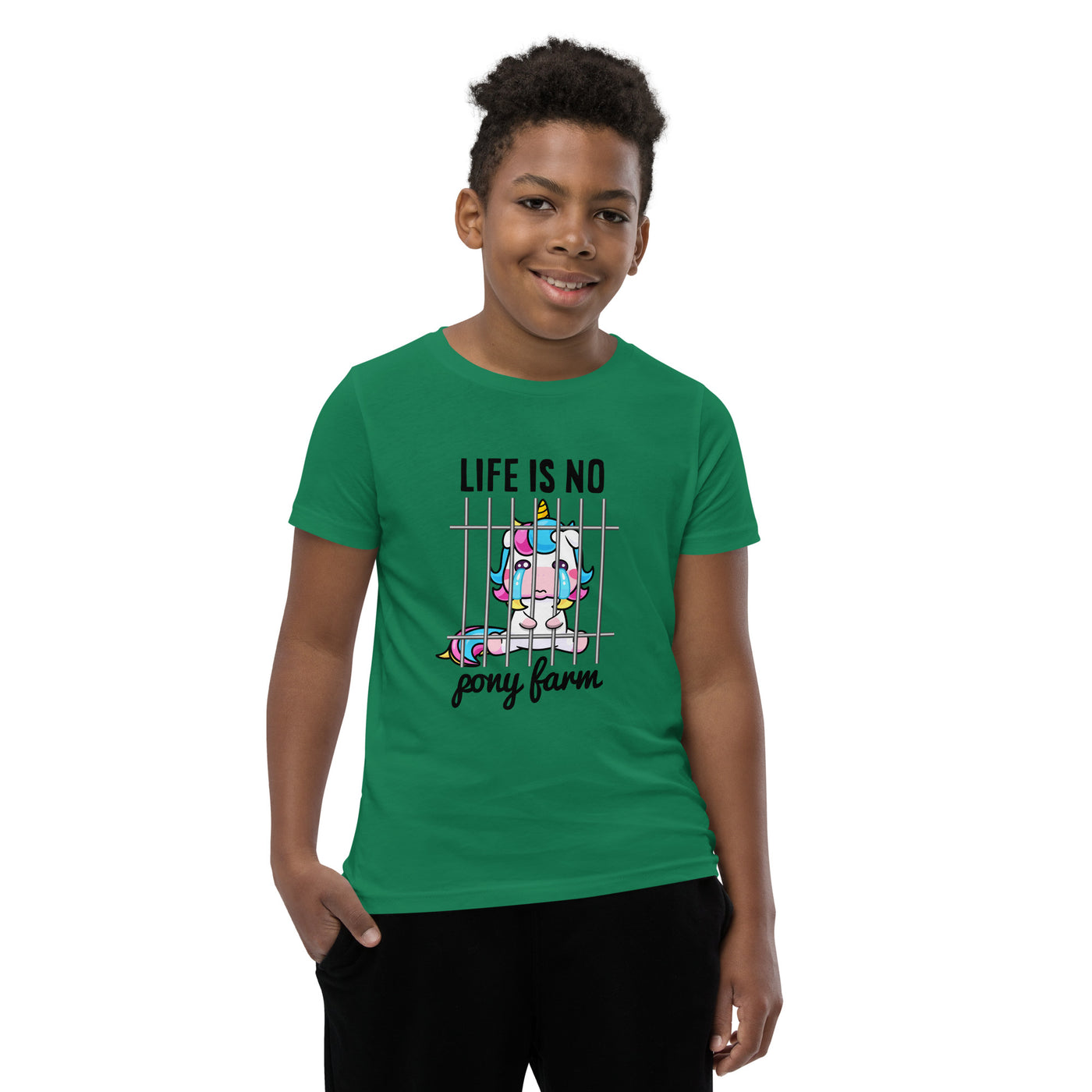 Life is no Ponyfarm - German Mood Kids T-Shirt